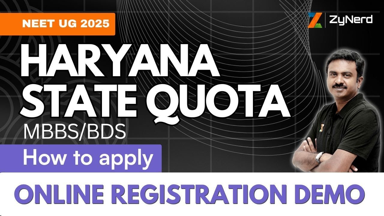 Haryana State Quota (MBBS / BDS) - How to apply | Online Registration Demo | NEET UG 2025