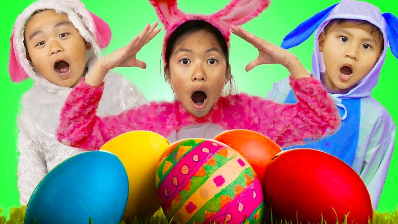 Wendy Pretend Play Huge Easter Surprise Eggs Hunt w/ Liam & Lyndon