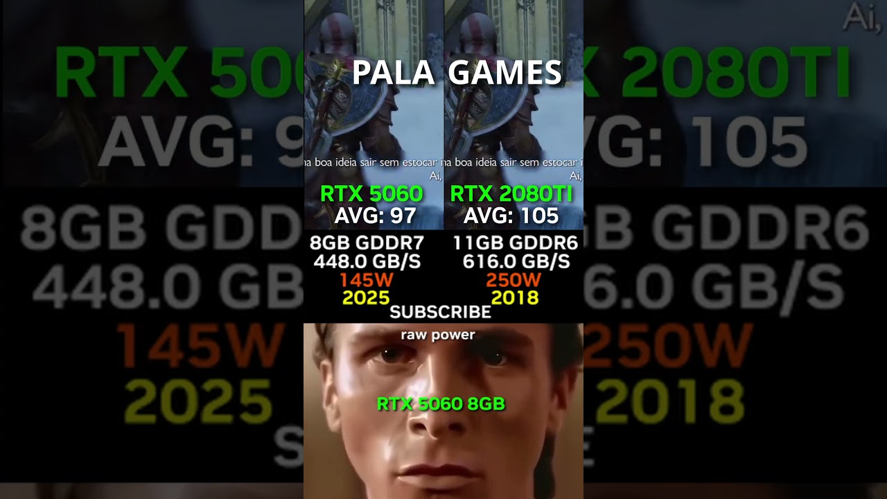 RTX 2080 TI VS RTX 5060 8GB #shorts #pcgaming #benchmark