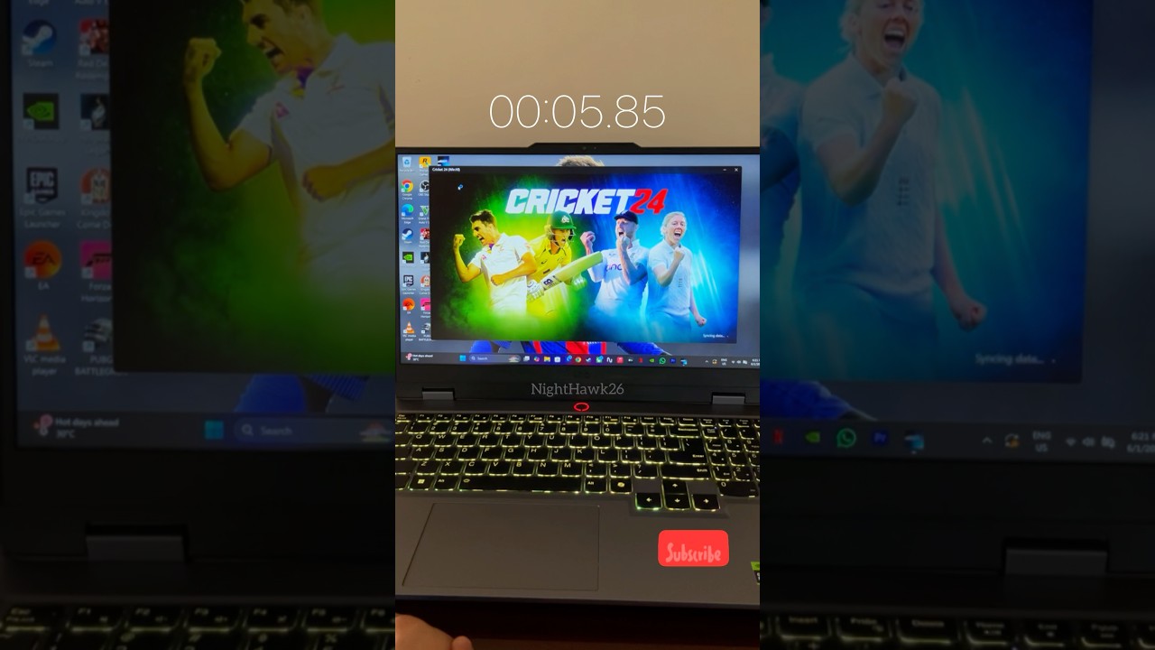 Cricket 24 Startup Speed 🔥 | Lenovo LOQ RTX 4050 Real Game Test #Shorts #LenovoLOQ