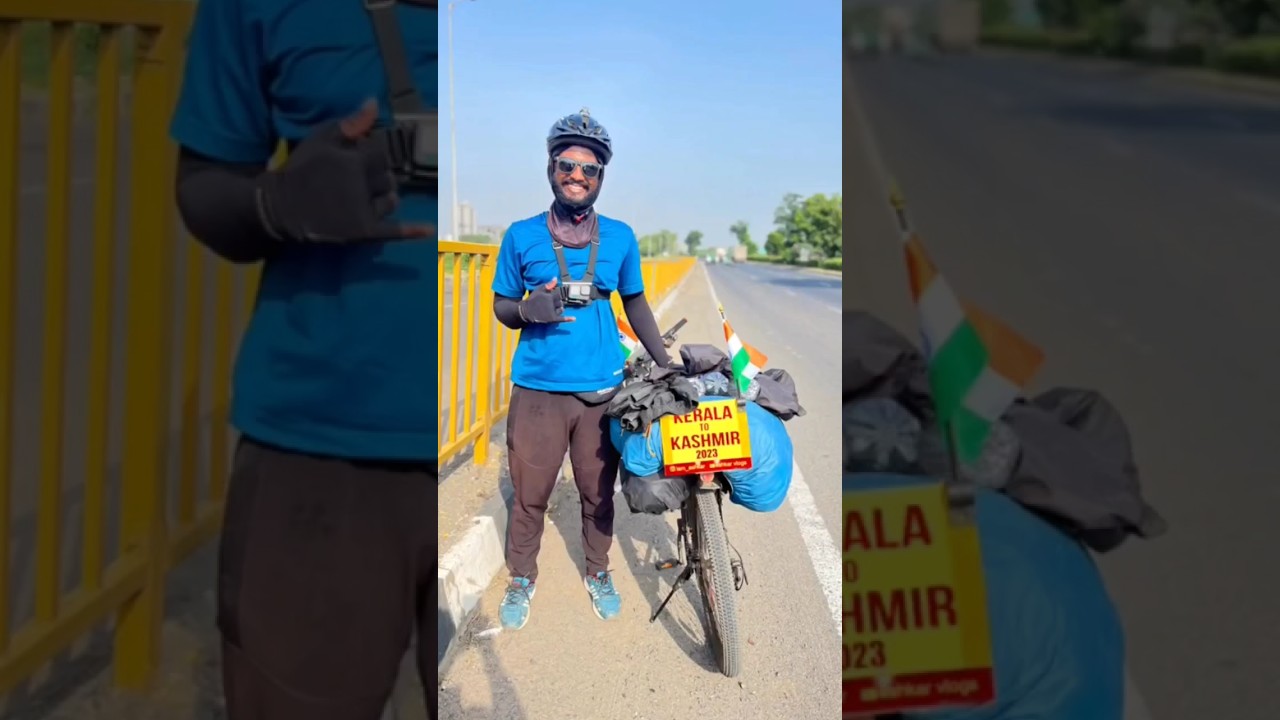 Kerala to Kashmir Cycle ride my journey #youtubeshorts #kerala #kashmir #travel