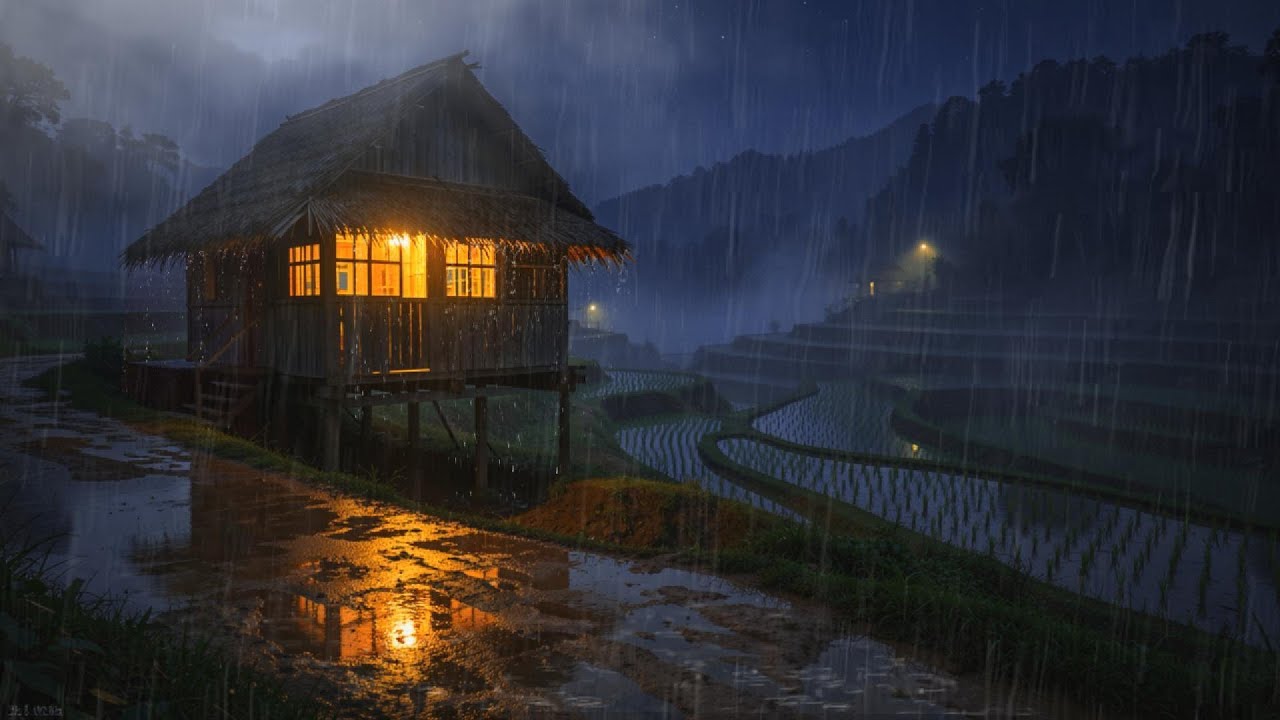 Cozy Rain Night Ambience – Peaceful Night Rain for Sleeping