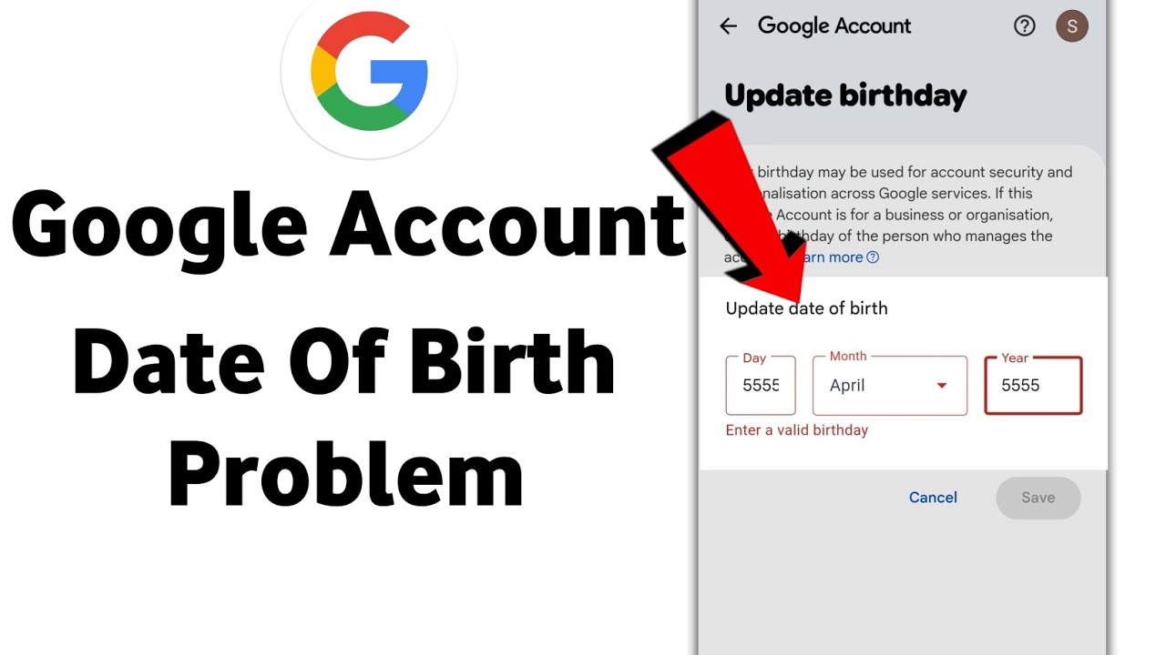 google account date of birth problem | change date of birth in google account | Gmail date of birth