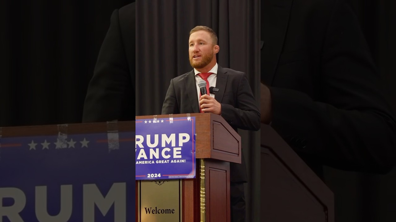 Justin Gaethje, Ali Abdelaziz, and myself voice our strong endorsement for Donald Trump 🇺🇸 #UFC308