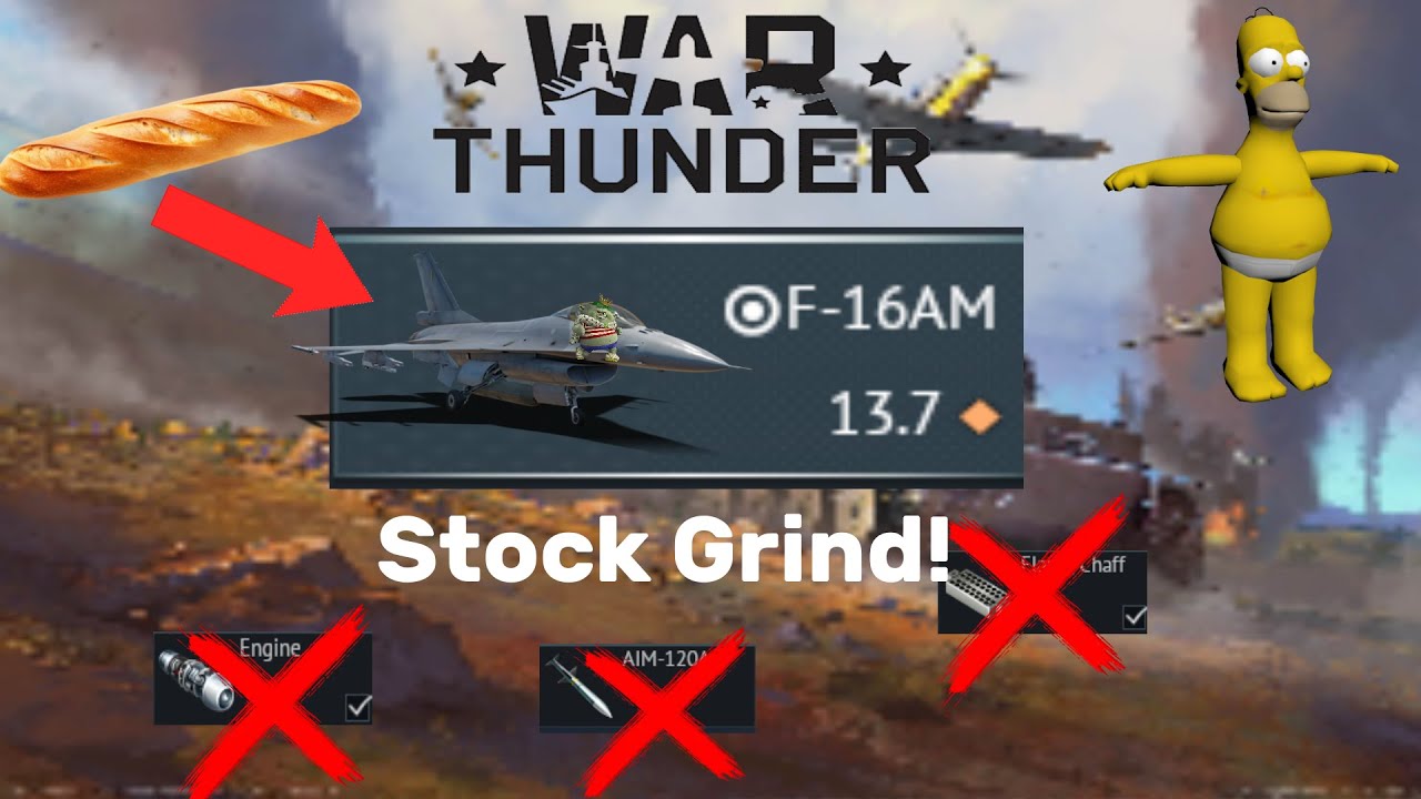 Best Top Tier Plane from France??? [F16AM Stock Grind]