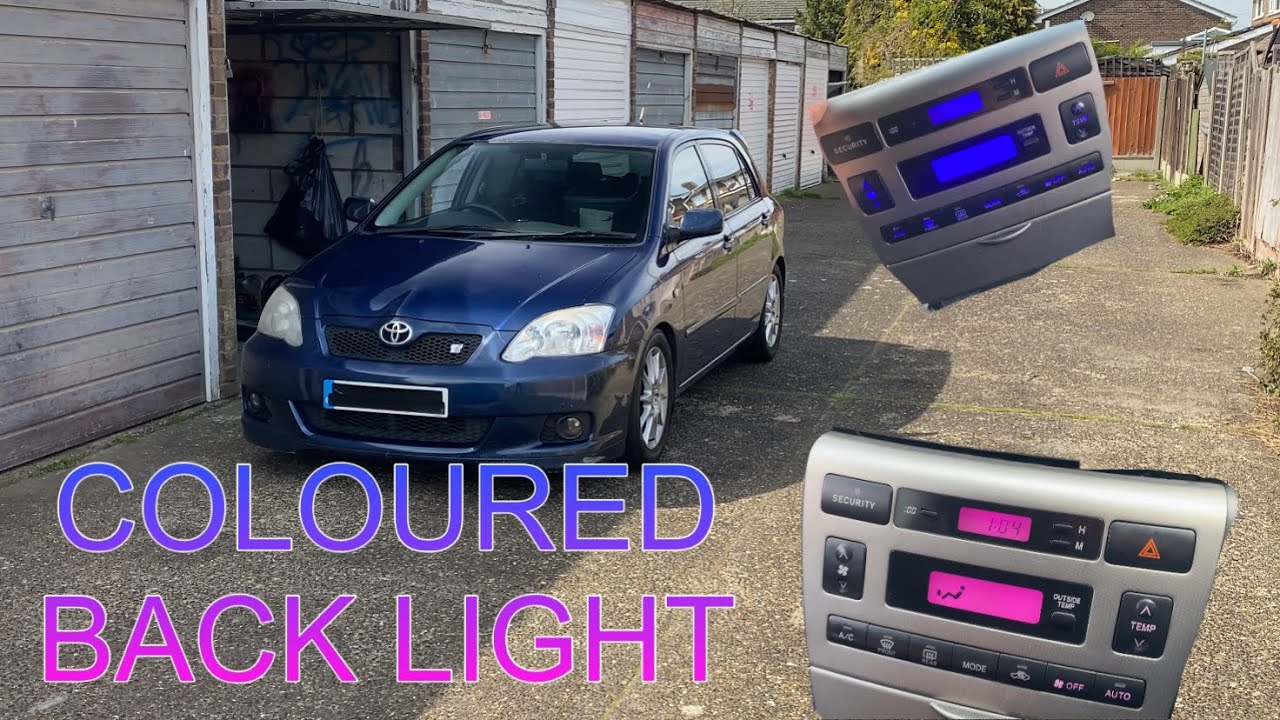 Corolla t sport heater control back light colour swap