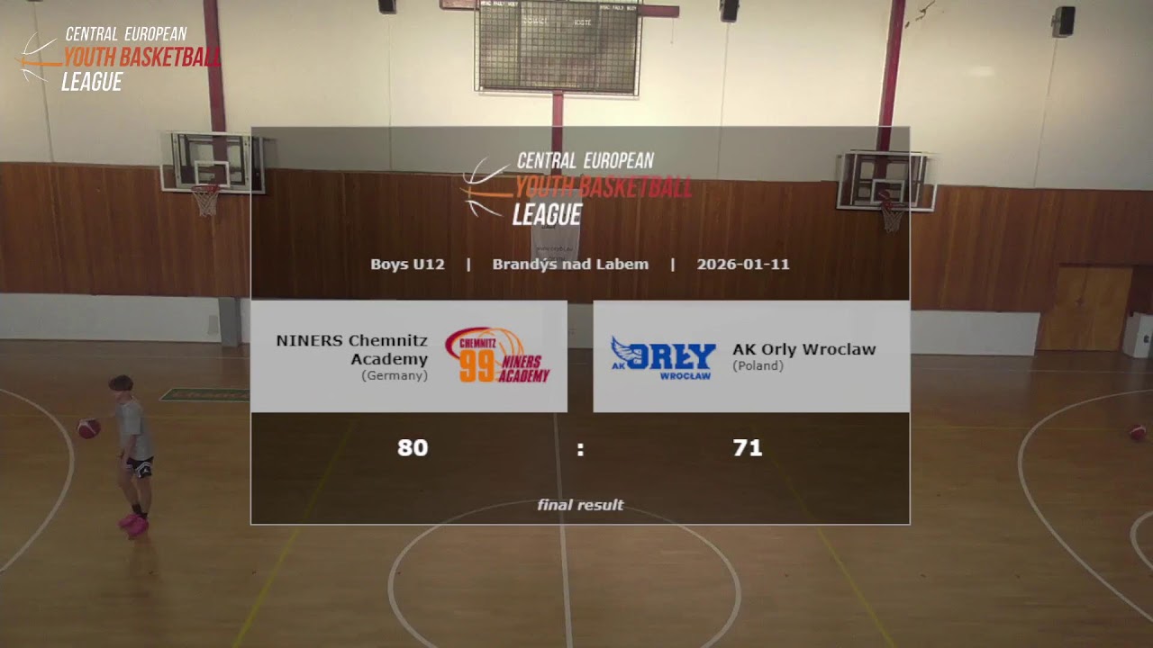 CEYBL U12, 11. 1. 2026, Niners Academy - AK Orly Wroclaw