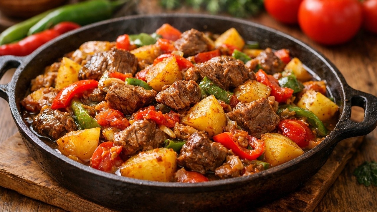 Traditional Azerbaijan Choban Govurma | Step-by-Step Shepherd Style Beef Fry