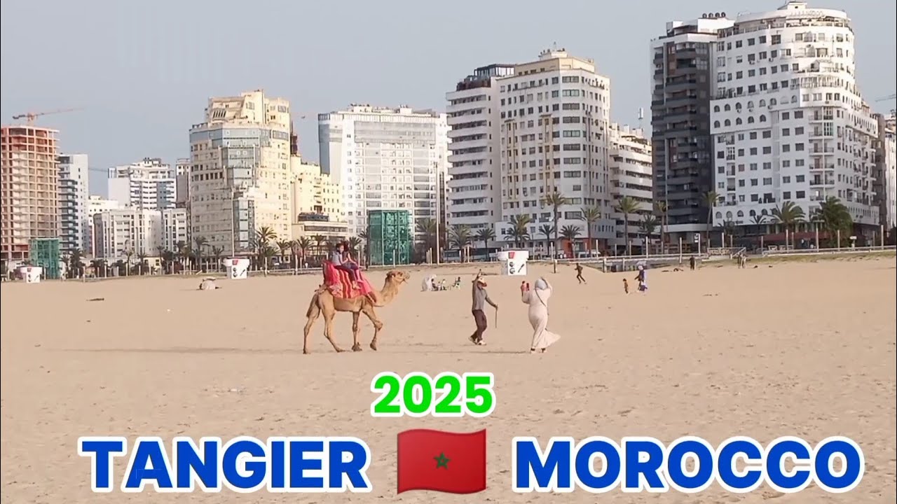 TANGIER MOROCCO - BEACH ,  KASBAH and  MEDINA AREAS 