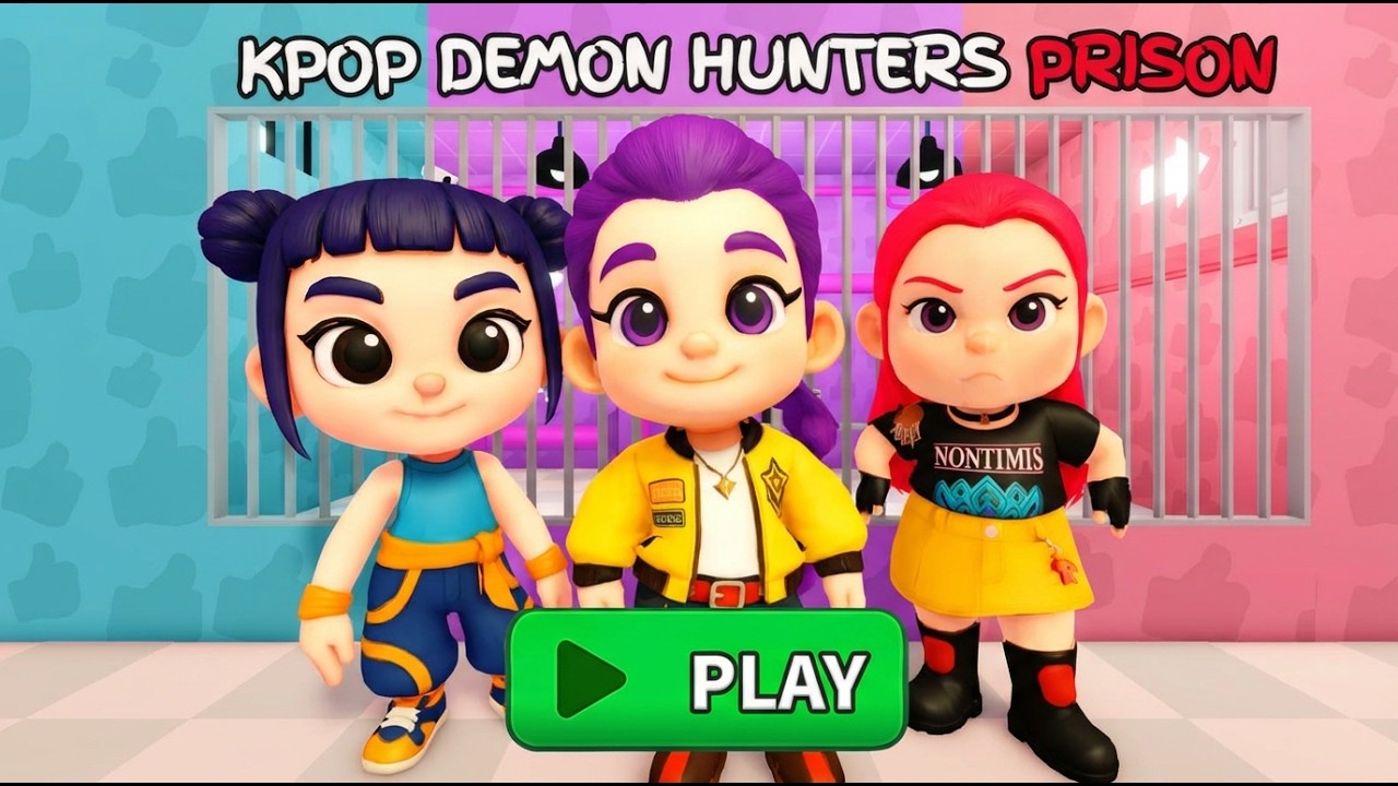 BABY KPOP DEMON HUNTERS PRISON RUN! roblox! Gameplay #roblox #obby #robloxgames