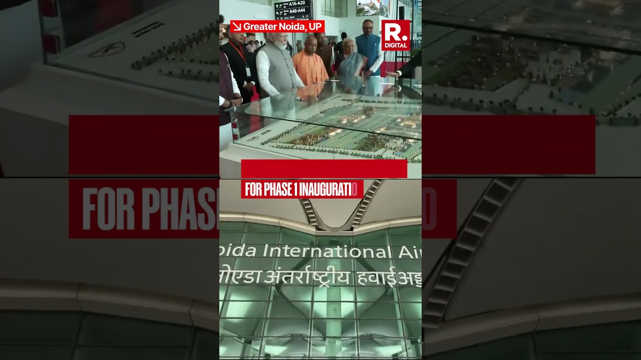 PM Modi Arrives at Jewar Airport for Phase 1 Inauguration