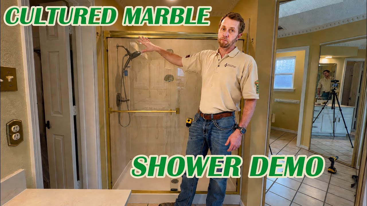 How to remove a Cultered Marble Walk-In Shower and the labor time.