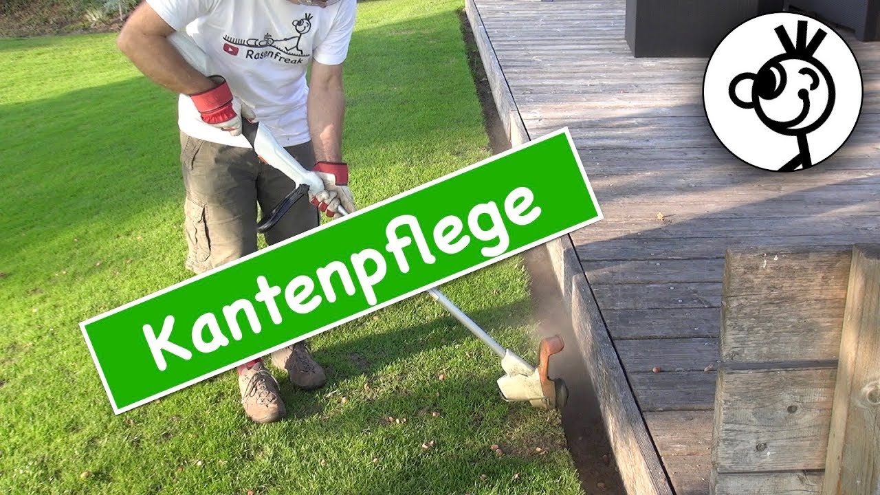 Rasenkanten mit Freischneider pflegen - einfach und schnell