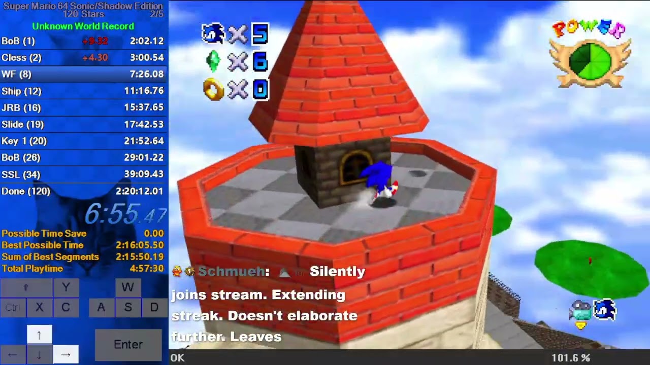 SM64 Sonic Edition 120 Star in 2:09:22