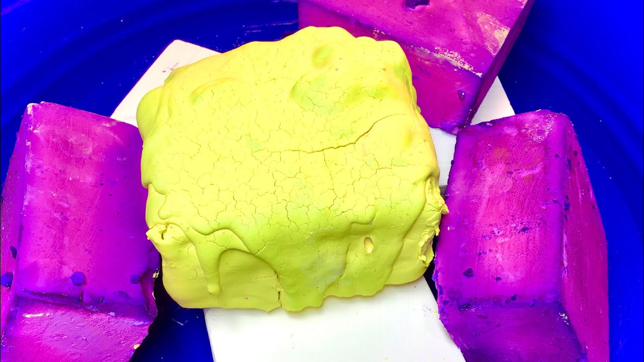 #WhatzUpWednesday Dyed & Pasted Gym Chalk Blocks| Samples| Satisfying| Asmr