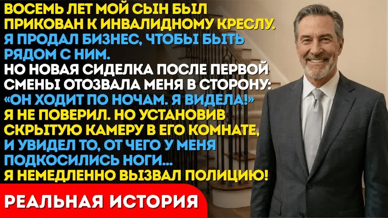 Поставил камеру к сыну-инвалиду. Он не просто ходил, он был с моей женой!