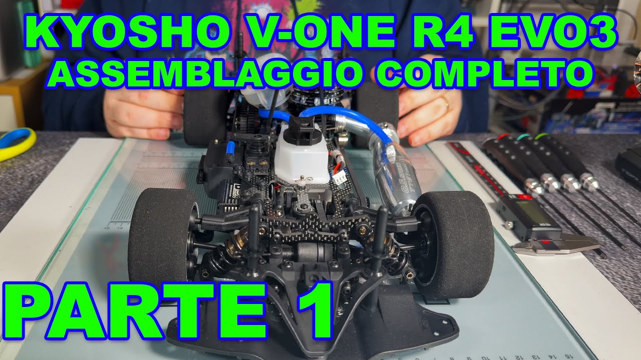 KYOSHO V ONE R4 EVO3 - ASSEMBLAGGIO PARTE 1 - BAG 1 PULEGGE E DIFFERENZIALI