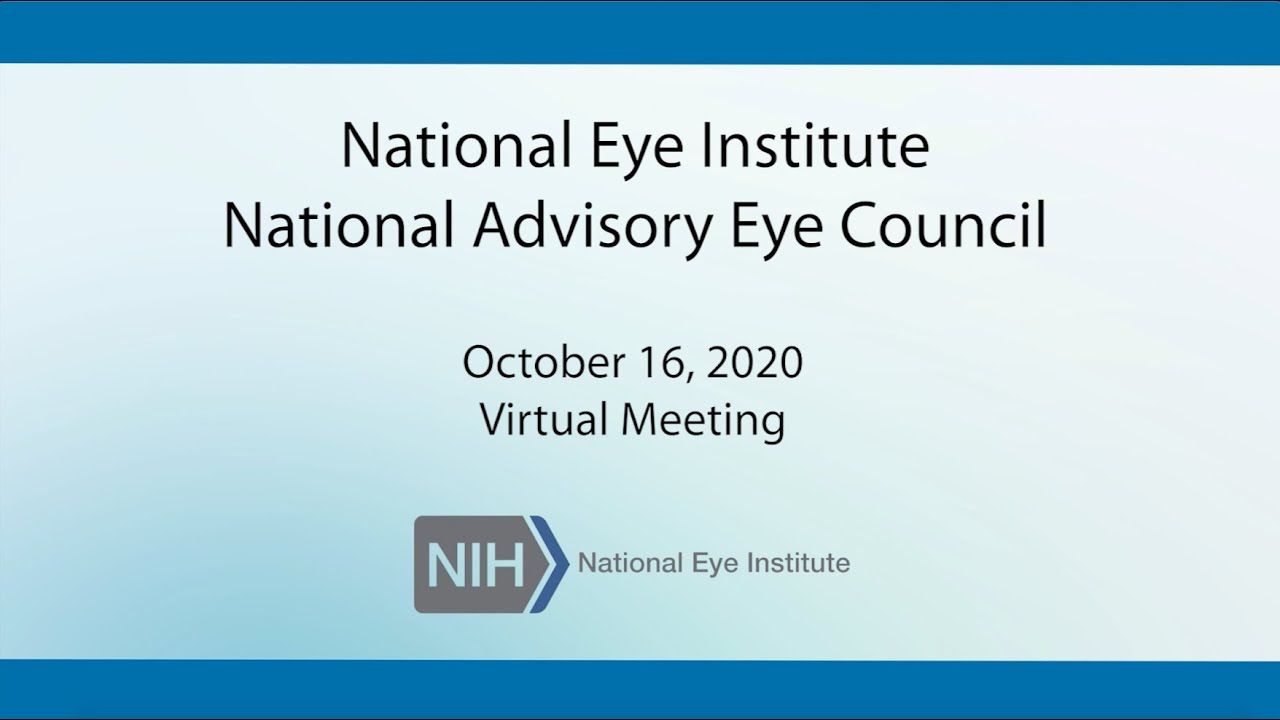National Advisory Eye Council October 2020