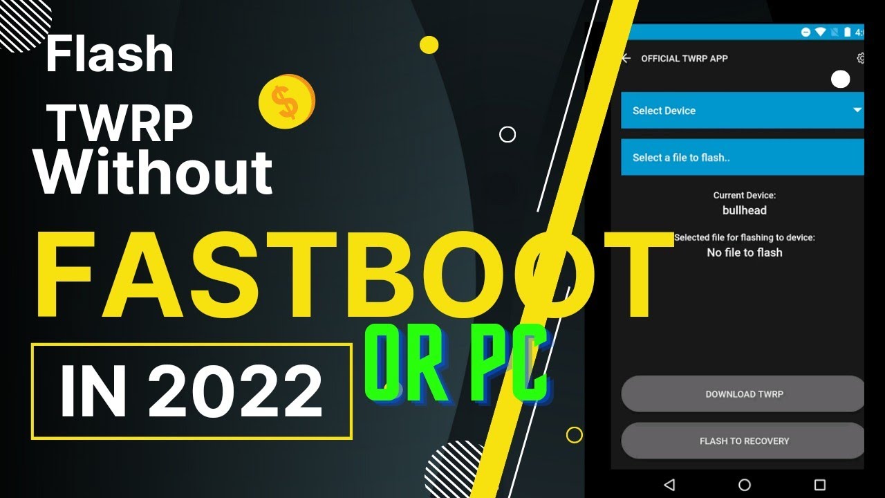 (Root )Flash TWRP without fastboot mode or sideload, ie no PC required