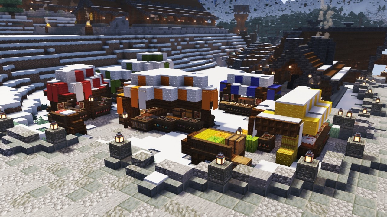 Minecraft Nordic Winter Marketplace! #minecraft #minecraftshorts  #minecraftguide