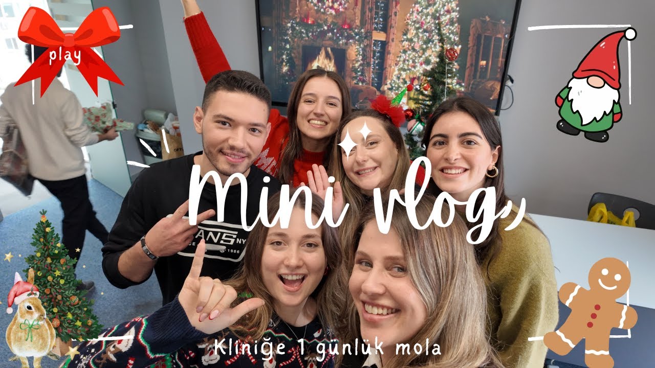 Yılbaşı Çekilişi, Sarma mı mercimek mi? Hediye manifestleri| Kliniğe Bir Gün Mola | Mini Vlog 🎄