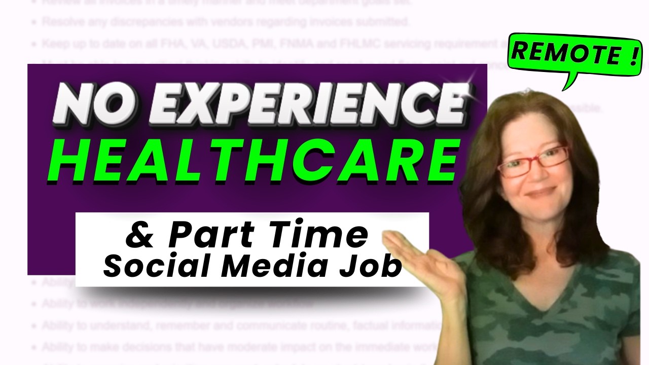 BEGINNER FRIENDLY REMOTE JOBS !  No Experience Healthcare Job & Part Time Job Hiring Globally