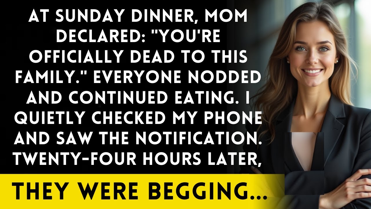 At Family Dinner, They Said 'You're Dead to Us' — I Quietly Checked My Phone