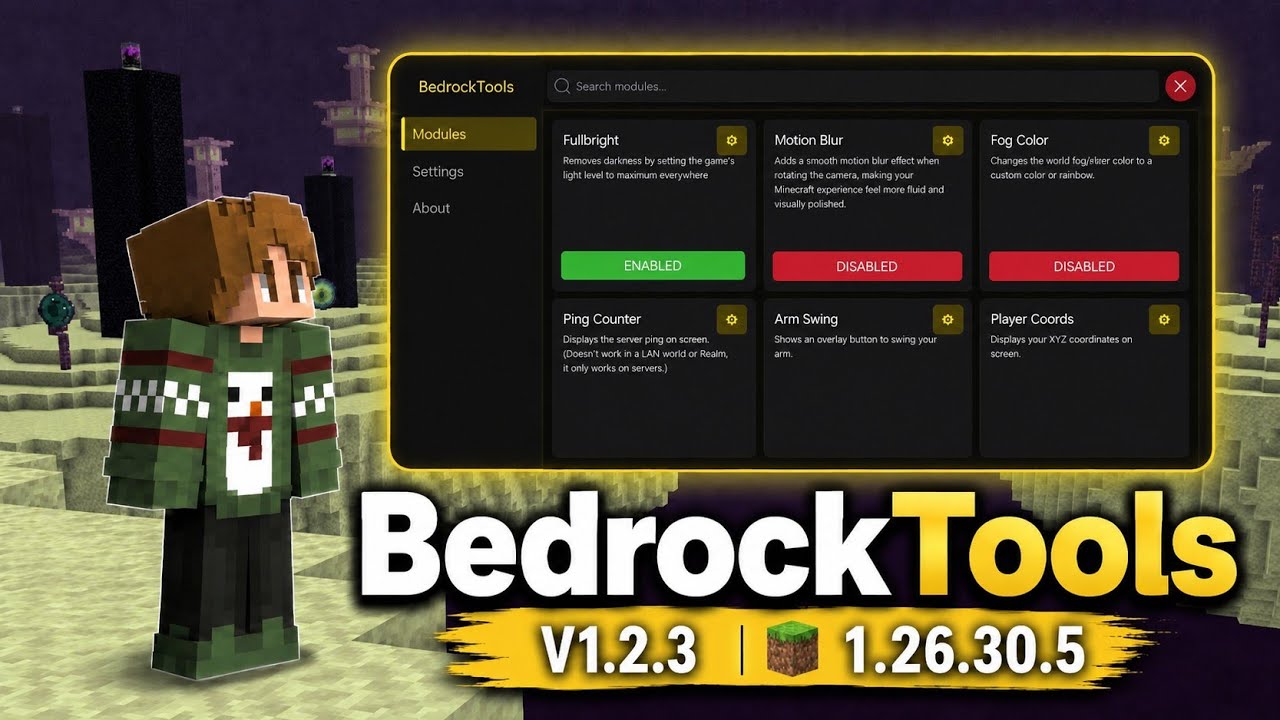 BedrockTools для MCPE 26.30 | ЛУЧШИЙ мод на полезные инструменты | LeviLauncher для Minecraft