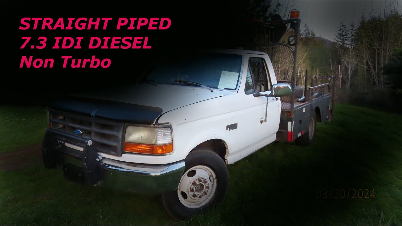 The 7.3 IDI Diesel Non-Turbo gets a Straight Pipe!