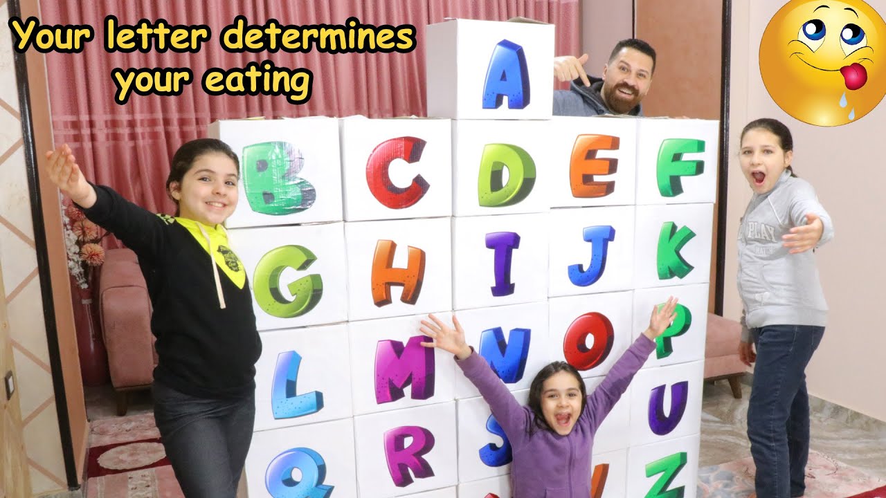 تحدي كراتين الأكل بالحروف الأنجليزية🔠 حرفك يحدد أكلك ليوم كامل😇