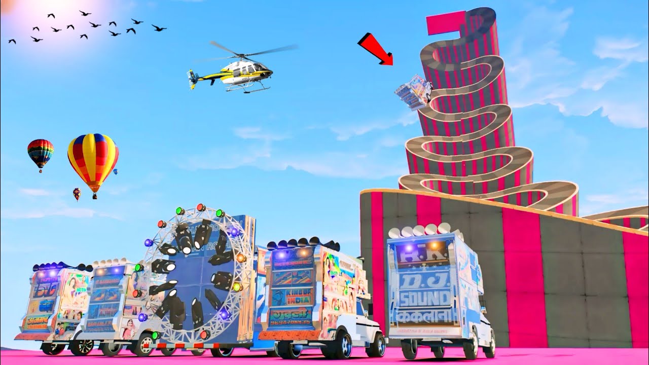 सबसे ऊंचा 😱🥵😱 !! SUPER MEGA RAMP CHALLENGE | Dj Live Accident | Gta 5 Gamerz | All Top Dj | GTA 5