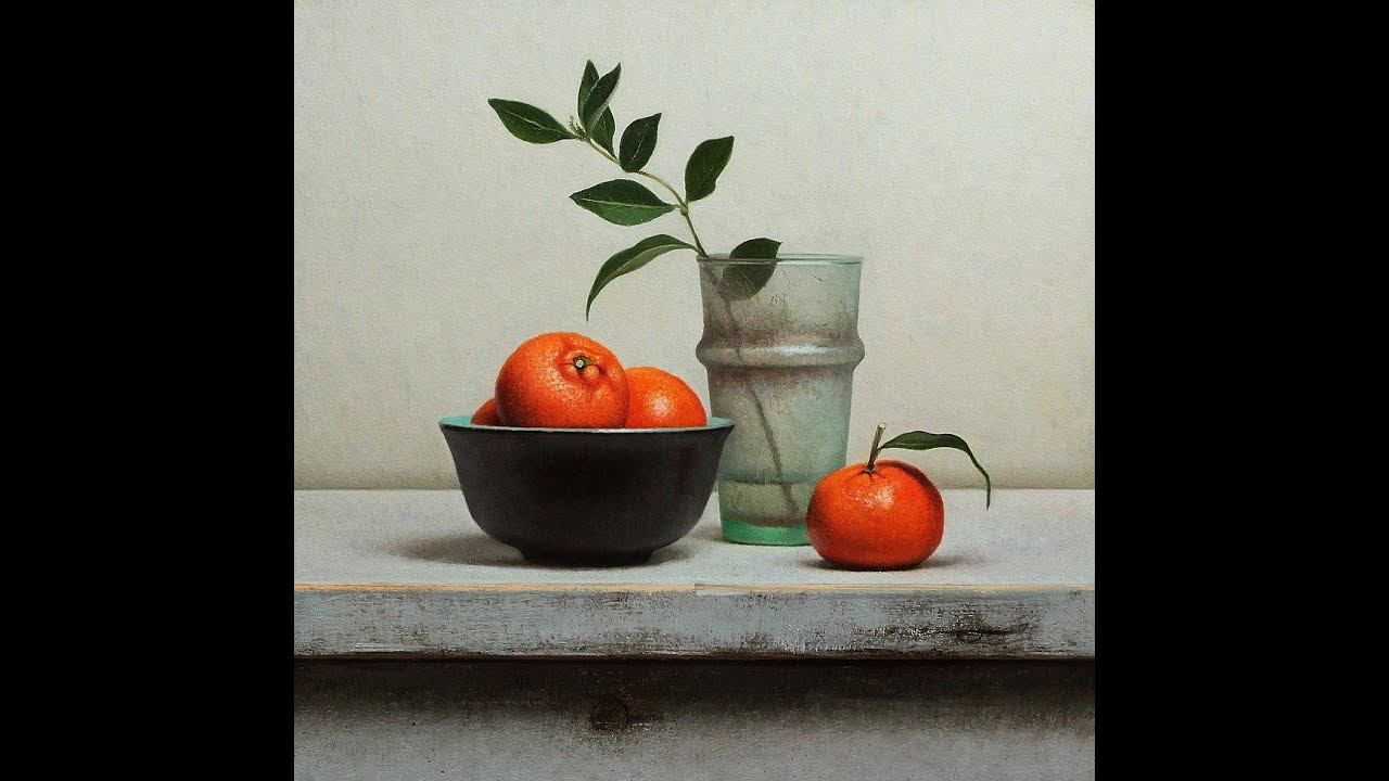 Tangerine still life time lapse movie