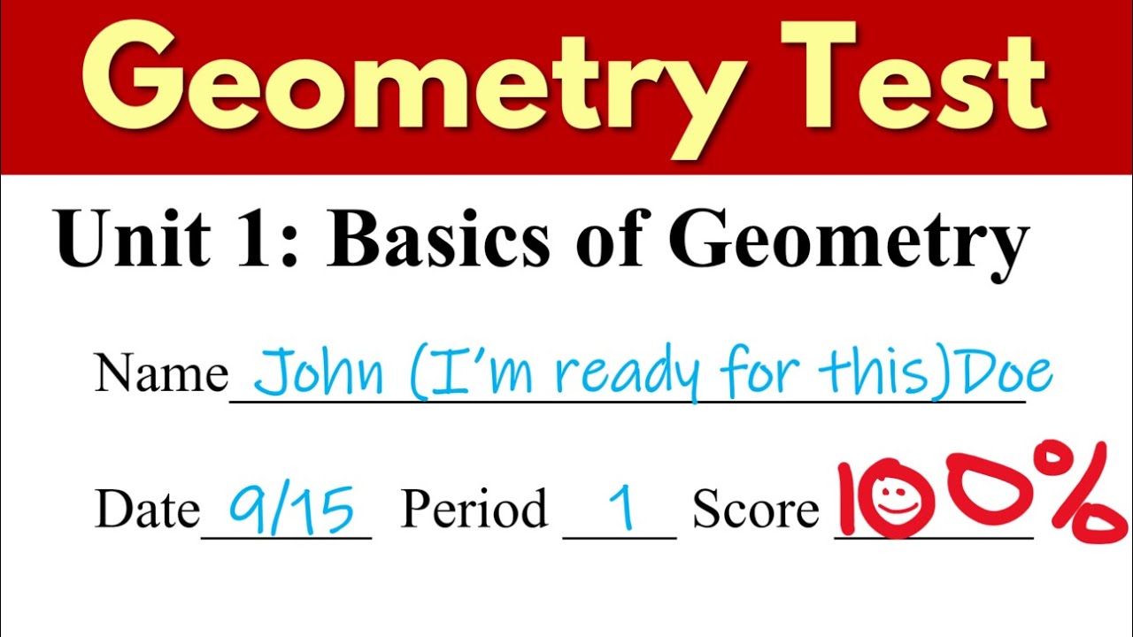 TEST SOLUTIONS: Geometry Basics
