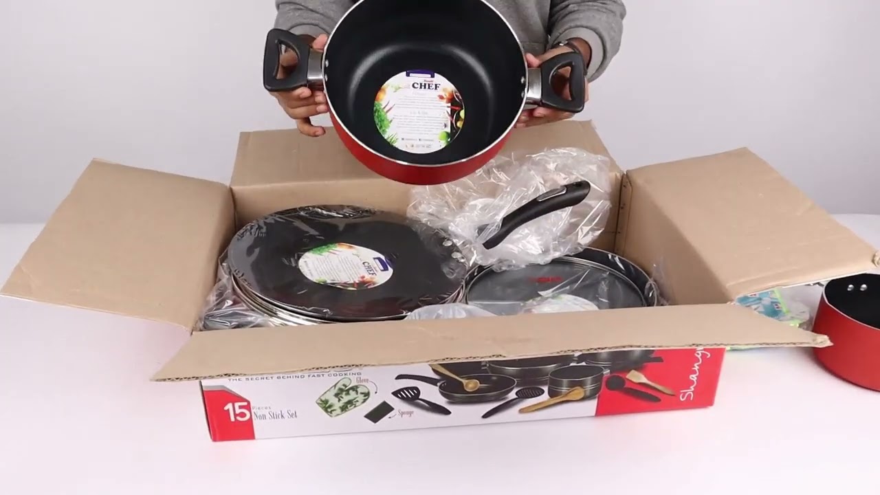 Chef Best Non Stick Cookware Set / Kitchen Set - 331 ( 15 Pcs ) / Majestic Chef Cookware