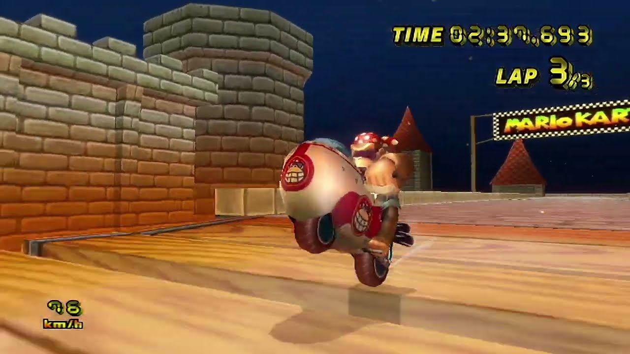 [MKW BKT] N64 Bowser's Castle (Spear) - 2:37.693 - Maniac