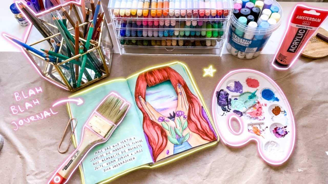 Nature Face🌷 Pilz Eis 🍄🍦 malen im Blah Blah Journal 📓  || Foxy Draws