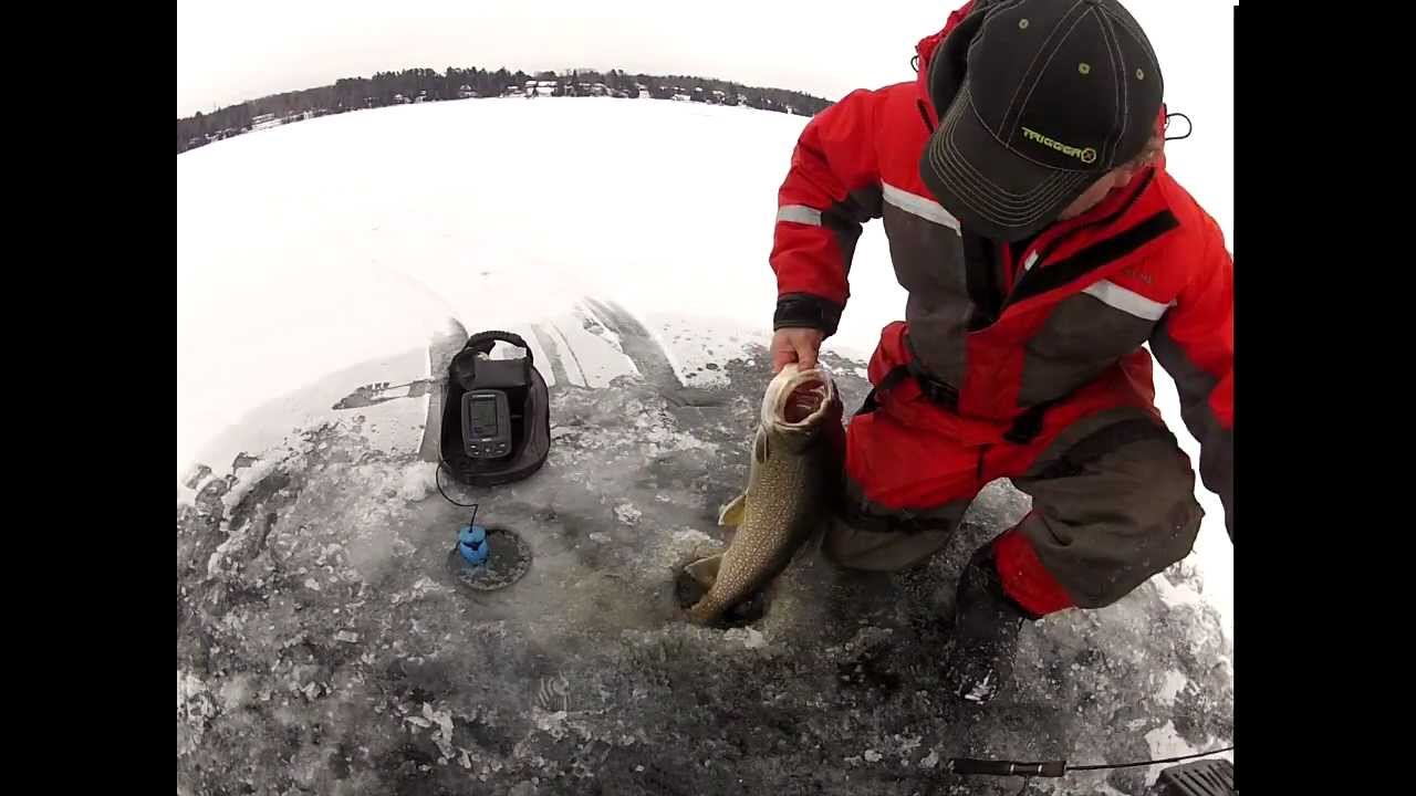 Lake Trout Icefishing - Lake Simcoe, Kempenfelt Bay Jan. 25/26, 2013