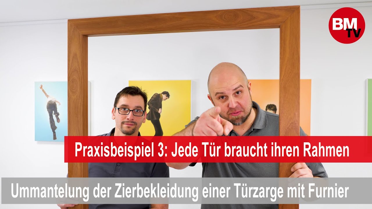 Beispiel 3/5 | Vakuumpresse: Ummantelung einer Türzarge mit Furnier | Vakuumtechnik in der Werkstatt