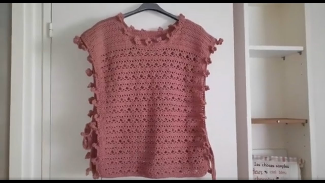 2ème partie Tuto Débardeur femme tailles S/M, L/XL ET 2XL/3XL au crochet en Français