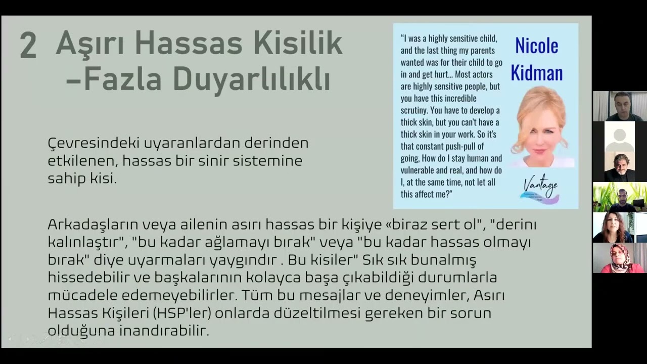 HSP nedir ne Değildir, Psikoterapist Gülün Aydın, Online Bilimsel Söyleşi