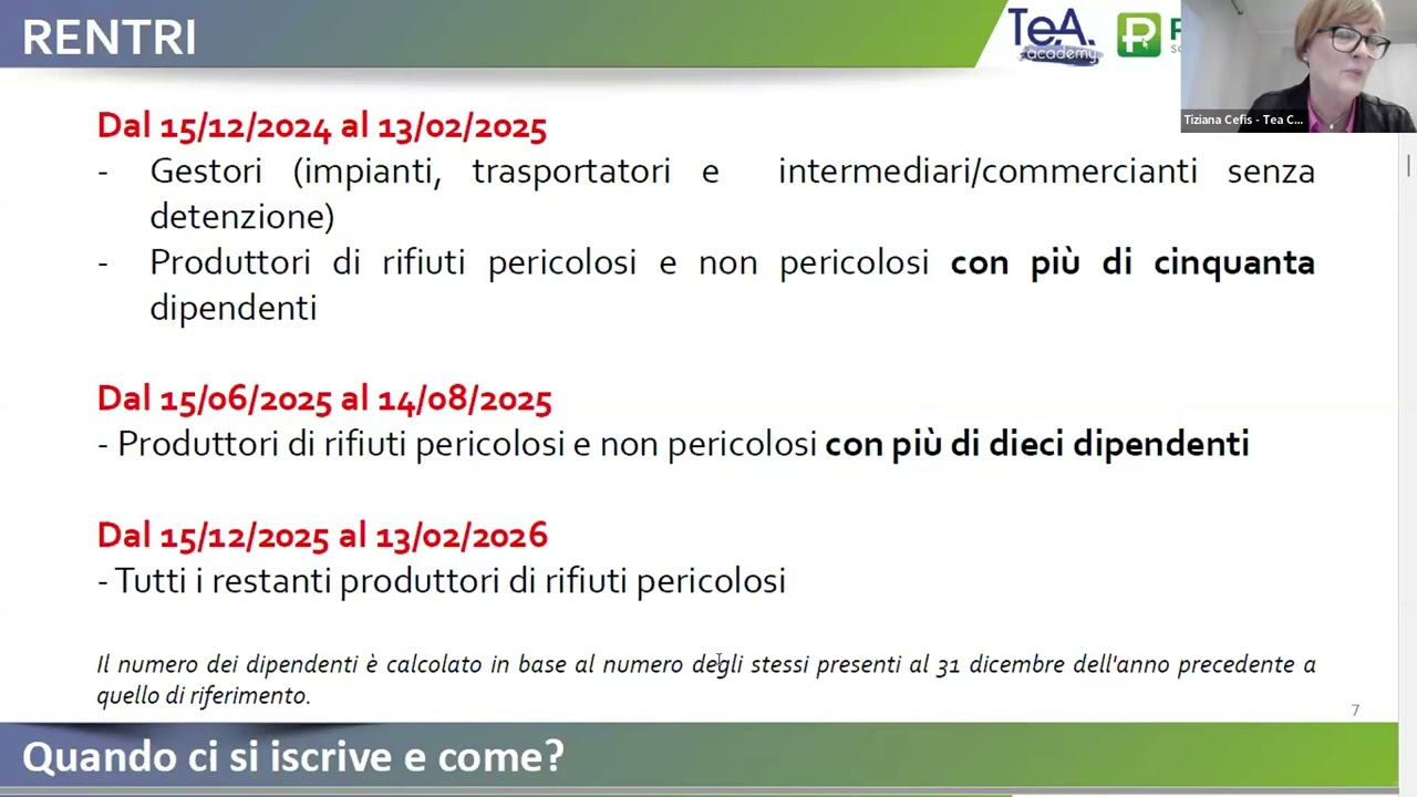 Webinar RENTRI (I di IV) - Il RENTRI e i cambiamenti su PrometeoRifiuti