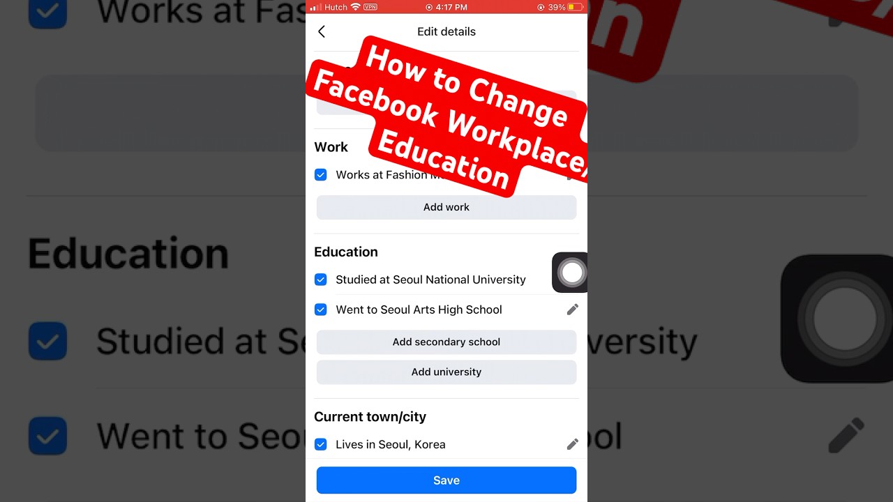 How to Change Facebook Workplace/Education✅ #facebook #tipsandtricks #tutorial #tech #workplace