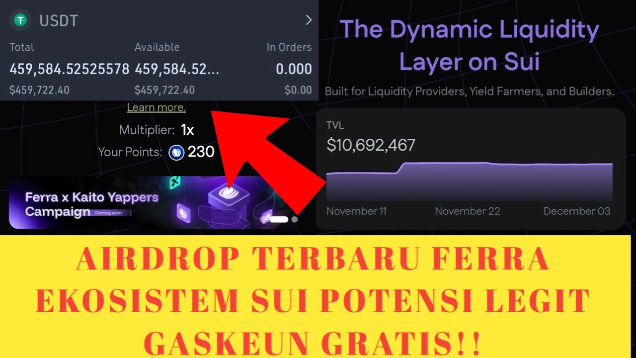 AIRDROP TERBARU FERRA EKOSISTEM SUI POTENSI LEGIT GASKEUN GRATIS!!