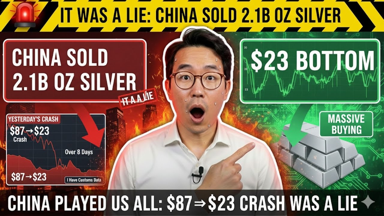 IT WAS A LIE: China Sold 2.1B Oz Silver (I Have Customs Data: $87→$23 Crash Over 8 Days)