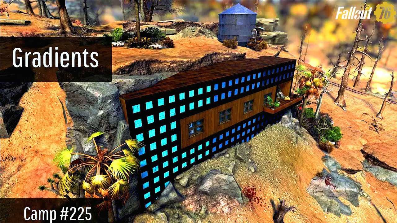 Fallout 76 Camp Build | Gradients | Clean // Modern // Experimental // Burning Springs // Blue