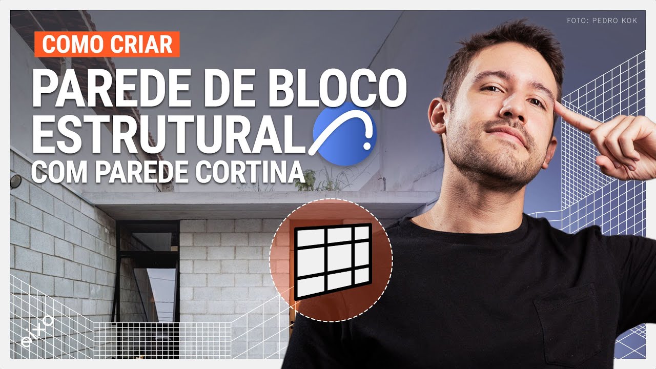 ARCHICAD - PAREDE DE BLOCO ESTRUTURAL COM PAREDE CORTINA
