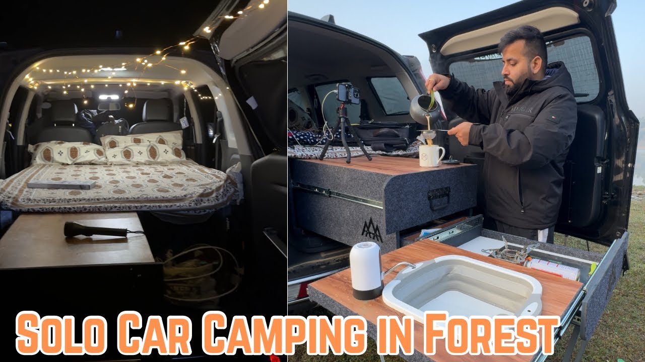 Solo Night Camping near Chandigarh in My Scorpio N 🏕️ | Solo Camping in Forest  #lostandtravel