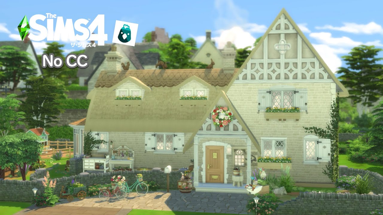 Sims4 | Stop Motion | Cute Family Cottage | No CC | シムズ4建築