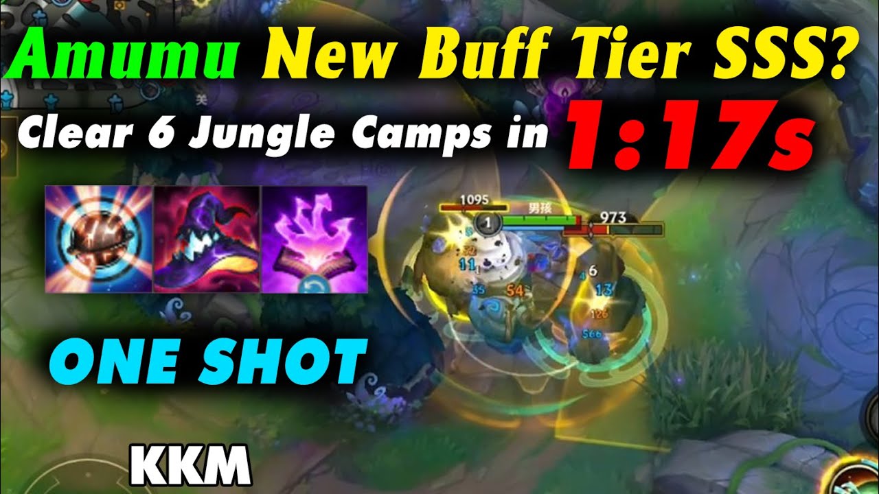 Amumu Wild Rift clear 6 Jungle Camp in 1:17s super fast. Tier SSS after being buffed in New Version?
