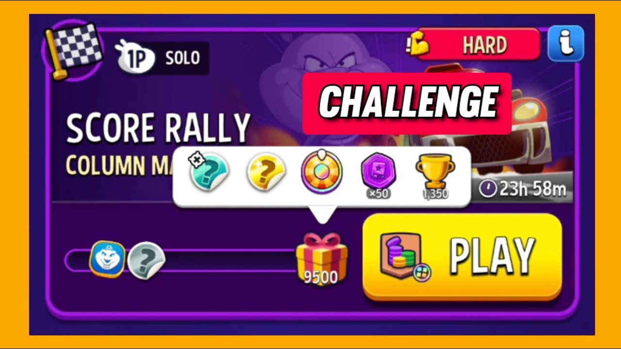 Hard column mania solo challenge|9500 points|score rally|match masters